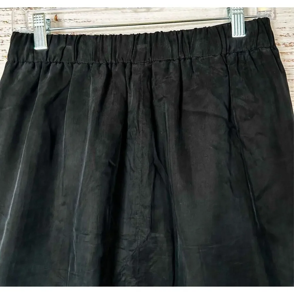 J. Crew Women's Knot Side Lined Asymmetrical Hem Wrap Mini Skirt Black Size 0